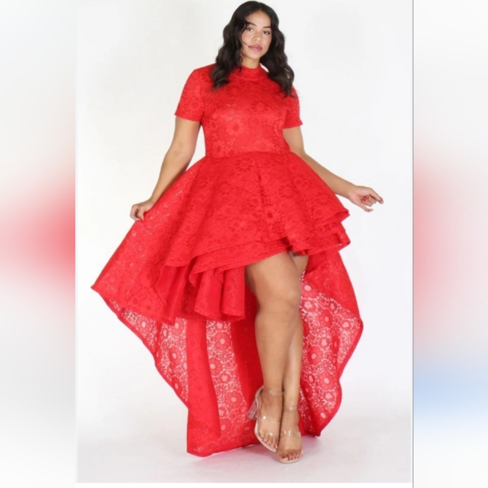 EIEN EUC Red Lace Dress